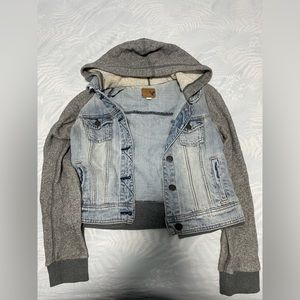 Denim vested hoodie AEO size S